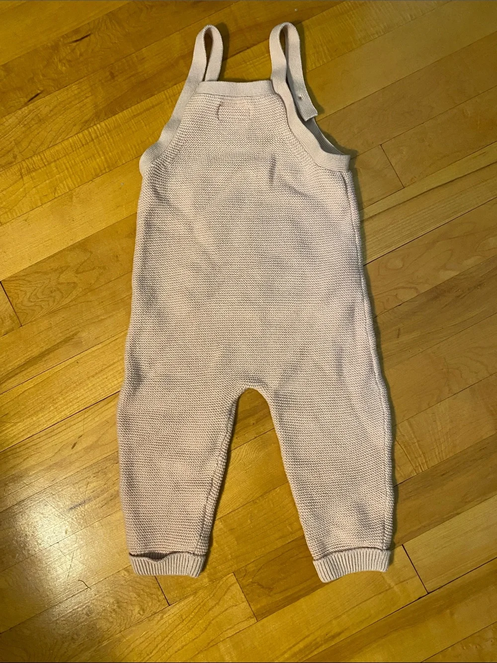 Little planet Carter's organic cotton knit light pink mauve overalls 18 mo